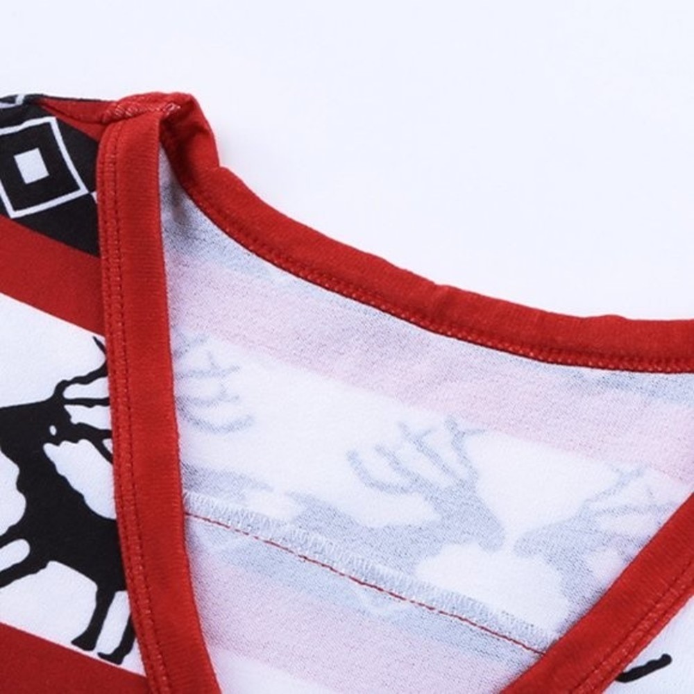 Red Christmas Element Print Long Cardigan - Picture 8 of 11